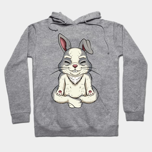 animal yoga rabbit cute and funny Hoodie by the house of parodies